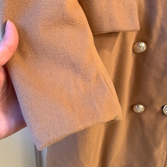 RVHSWDS Long Trench Coat Jacket Tan Neutral Medium READ - Picture 3 of 6